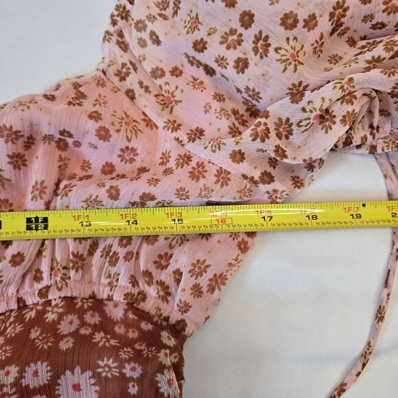 FREE PEOPLE X Revolve Tessa Dress - Tea Primrose Rouched Sz: S Floral - Picture 13 of 13